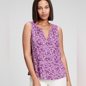 GAP FLORAL PEPLUM RUFFLE HEM TOP XXL